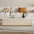Large Coffee Table with Sintered Stone Tabletop, Gold Stainless Steel Base, Center Table for Home Office