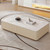 Large Coffee Table with Sintered Stone Tabletop, Gold Stainless Steel Base, Center Table for Home Office