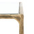 SAFAVIEH Couture Collection Jessa Brass/Glass Top Rectangle Coffee Table (Fully Assembled)