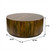 Furnifact Black Round Wooden Coffee Table, Elm Finish, Mango Wood, 42-Inch Diameter