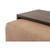MAKLAINE Transitional Coffee Table, 54.5" W x 35.5" D x 20" H, Solid Wood Plinth Base for Living Room