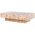MAKLAINE Mid-Century Engineered Wood Coffee Table, 52" W x 29" D x 14" H, Natural Ash Burl Finish