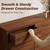 Furniway 55" Mid-Century Modern Dresser for Bedroom, 8 Drawer Wide Chest of Drawers with Wood Legs