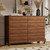 Furniway 55" Mid-Century Modern Dresser for Bedroom, 8 Drawer Wide Chest of Drawers with Wood Legs