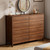 Furniway 55" Mid-Century Modern Dresser for Bedroom, 8 Drawer Wide Chest of Drawers with Wood Legs