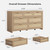 SICOTAS 7 Drawer Rattan Dresser for Bedroom, 57" Wide Dresser | Large Chest of Drawers for Bedroom
