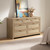 SICOTAS 7 Drawer Rattan Dresser for Bedroom, 57" Wide Dresser | Large Chest of Drawers for Bedroom