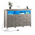 9 Drawer Dresser for Bedroom with LED Lights, Charging Station, Wood Chest of Drawers with Metal Handles