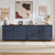 Joaxswe Farmhouse 6 Drawers Dresser for Bedroom, Vintage 54" Wide Chest of Drawers w/ 4 Wooden Legs