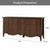FUSUNBAO 6-Drawer Fluted Dresser, 52" Wide Double Chest of Drawers,Walnut | Fluted Design, Horizontal Chest of Drawers