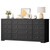 Garvee 12 Drawer Wooden Dressers for Bedroom, Farmhouse Black Wood Dresser | 12 Drawer Modern Wood Chest of Drawers for Living Room