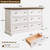 T4TREAM Farmhouse 6 Drawers Dresser for Bedroom, 54" Wide Large Dressers & Chests of Drawers w/Roman Column
