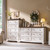T4TREAM Farmhouse 6 Drawers Dresser for Bedroom, 54" Wide Large Dressers & Chests of Drawers w/Roman Column