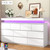 10 Drawer Dresser for Bedroom, 63“ Wide 34” Tall Drawer Organizer Cabinet with LED Light and Charge Station