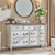 T4TREAM Farmhouse 7-Drawer Dresser with Solid Wood Feet, Antique White