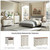 T4TREAM Farmhouse 7-Drawer Dresser with Solid Wood Feet, Antique White