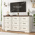 Embossed Roman Column Wood Rustic 63 Inch Wide Dresser & Chest of Drawers with Rustic Handles,Tall Storage Organizer for Bedroom
