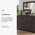 6 Drawer Bedroom Dresser and Mirror, Charcoal | Dark gray engineered wood, Replicated oak grain