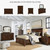 7-Drawer Wide Dresser and Mirror | Rustic brown veneers, wood and engineered wood, concealed pull-out tray for valuables