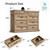 9 Drawer Wood Farmhouse Chest, Tall Vintage Dressers with Deep Storage Drawers, Wide Large Dresser, Accent Wide Storage Cabinet for Bedroom, Living Room