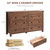 RedLemon Farmhouse 54" 6-Drawer Dresser for Bedroom, Reclaimed Barnwood