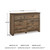 6 Drawer Rustic Brown Dresser for Bedroom | Engineered wood with replicated oak grain, Variable drawer depths