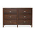 Camaflexi Baja 6 Drawer Dresser for Bedroom, Storage Orgainzer Unit, Solid Wood, Walnut