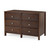 Camaflexi Baja 6 Drawer Dresser for Bedroom, Storage Orgainzer Unit, Solid Wood, Walnut