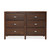 Camaflexi Baja 6 Drawer Dresser for Bedroom, Storage Orgainzer Unit, Solid Wood, Walnut