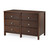 Camaflexi Baja 6 Drawer Dresser for Bedroom, Storage Orgainzer Unit, Solid Wood, Walnut