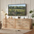 LEYAOYAO Rattan Dresser for Bedroom, 48'' Drawers Dressers | Gold Metal Handle, Modern Wide Chest of Drawers