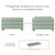 babyletto Lido Wave 6-Drawer Assembled Baby Dresser, Light Sage and Honey for Bedroom, Living Room & Hallway