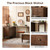YESWOOD Large Vanity Desk with 6 Storage Dresser, North America Black Walnut Wood Adjustale Makeup Table for Girls