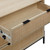 4-Piece Dresser and Nightstand Set, Boho Bedroom Furniture Set with Rattan Accent and Black Metal Legs