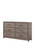 1pc 6 Drawer Storage Dresser Metal Handle Grey Oak