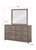 1pc 6 Drawer Storage Dresser Metal Handle Grey Oak
