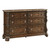 Belvedere 67.5" Wide 6-Drawer Traditional Double Dresser Marble Top Classical Bureau Fully Assembled