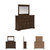 Taffenbrook 10-Drawer Dresser and Mirror, Brown | Hardwood solids with mango wood veneer and MDF substrate