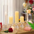 Teenyyou 60 Set Clear Hurricane Glass Candle Holders Candlestick Bulk 11.8" for Wedding Party