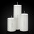 Shihanee 120 Pcs Pillar Candles and Glass Cylinder Vases Clear Cylinder Holders for Slim Pillar Candles Table Decoration (White)