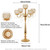 8Pack Gold Candelabra Centerpiece for Wedding,5 Arm Crystal Floor Candlestick Holders for Table