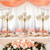 8Pack Gold Candelabra Centerpiece for Wedding,5 Arm Crystal Floor Candlestick Holders for Table