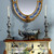 Ceramic Candle Holder with Pure Copper Bracket and Parrot Design, Ideal for Living Room, Kitchen