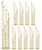 Fullvaseer 10pcs 9 Arm Candle Holder, Gold