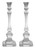 (D) Crystal Clear Handmade Tall Candlestick Judaica Candle Holder Jewish 16''