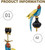 Candle Holder Parrot Design, Nordic Ceramic Candelabra with Copper Bracket for Home Decor and Porch