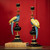 Candle Holder Parrot Design, Nordic Ceramic Candelabra with Copper Bracket for Home Decor and Porch