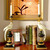 Candle Holder Parrot Design, Nordic Ceramic Candelabra with Copper Bracket for Home Decor and Porch