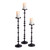 MY SWANKY HOME Tall Oversize Set 3 Bronze Pillar Candle Holders Candlesticks Vintage Style