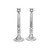 Large Heavy 925 Sterling Silver Candle holders With cut out ball Unique design